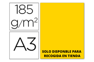 CARTULINA DIN A3 AMARILLO GUALDA 185GR GUARRO