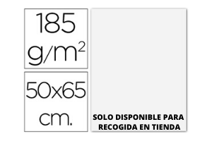 CARTULINA GUARRO BLANCA  50x65CM -185GR. 1UN