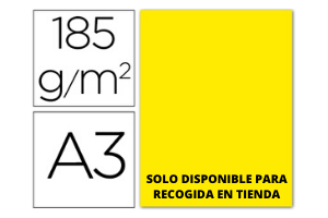 CARTULINA DIN A3 AMARILLO FLUORESCENTE  185GR GUAR
