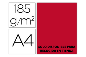 CARTULINA DIN A4 ROJO 185GR GUARRO -1UN
