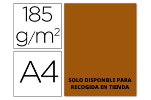 CARTULINA DIN A4 MARRON CHOCOLATE  185GR GUARRO -1