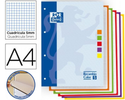 RECAMBIO  OXFORD A4 5 COLORES 