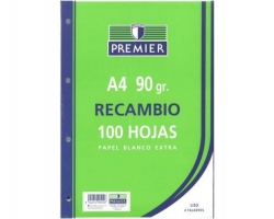 RECAMBIO PREMIER LISO A4 100H 90GR