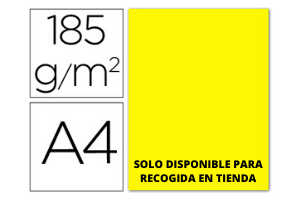 CARTULINA DIN A4 AMARILLO CANARIO 185GR GUARRO -1U
