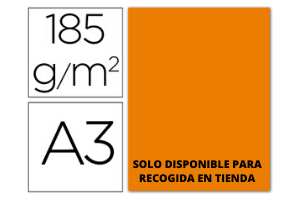 CARTULINA DIN A3 NARANJA  185GR GUARRO
