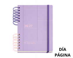 AGENDA ESCOLAR DIARIA MR PLUS MALVA A5 DP 26-27