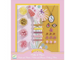 KIT PULSERAS PERLAS Y FLORES DJECO 