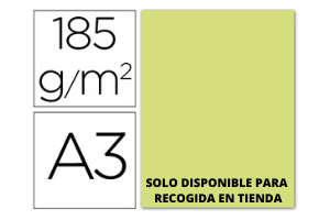 CARTULINA DIN A3 VERDE MANZANA  185GR GUARRO