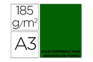 CARTULINA DIN A3 VERDE BILLAR 185GR GUARRO