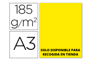 CARTULINA DIN A3 AMARILLO CANARIO 185GR GUARRO