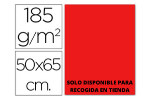 CARTULINA GUARRO ROJA  50x65CM -185GR. 1UN