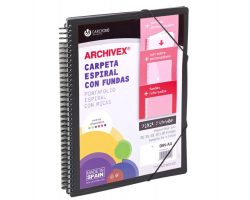 CARPETA ESPIRAL 20 FUNDAS PERSONALIZABLE 