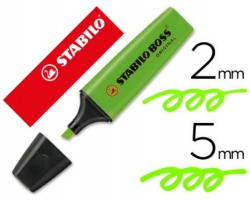 MARCADOR STABILO BOSS FLUO VERDE