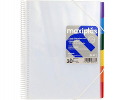 CARPETA ESPIRAL 30 FUNDAS MAXIPLÁS CON SEPARADORES