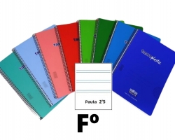 CUADERNO TAUROPLASTIC Fº PAUTA 2,5 