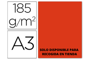 CARTULINA DIN A3 TOMATE 185GR GUARRO