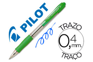 BOLÍGRAFO PILOT SUPER GRIP M VERDE PASTEL