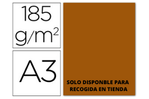 CARTULINA DIN A3 MARRON CHOCOLATE 185GR GUARRO