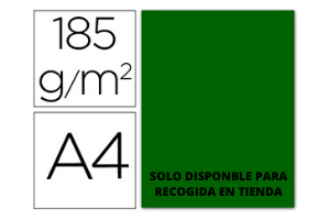 CARTULINA DIN A4 VERDE BILLAR 185GR GUARRO -1UN