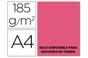 CARTULINA DIN A4 FUCSIA 185GR GUARRO -1UN