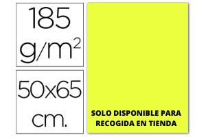 CARTULINA GUARRO AMARILLO LIMON  50x65CM -185GR. 1