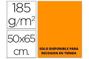 CARTULINA GUARRO NARANJA  50x65CM -185GR. 1UN