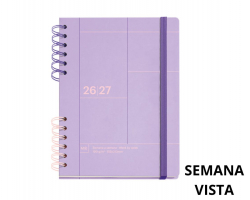 AGENDA ESCOLAR MR PLUS MALVA A5 SEMANAL 26-27 SV
