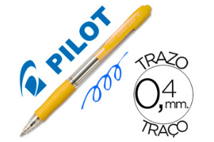 BOLÍGRAFO PILOT SUPER GRIP M AMARILLO 