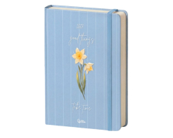 AGENDA ANUAL 2027 LIDERPAPEL FLOWER AZUL CLARO A5 
