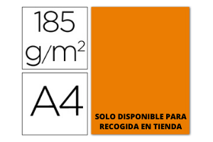 CARTULINA DIN A4 NARANJA 185GR GUARRO -1UN