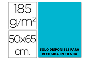 CARTULINA GUARRO AZUL TURQUESA  50x65CM -185GR. 1U