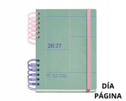 AGENDA ESCOLAR DIARIA MR PLUS VERDE A5 DP 26-27