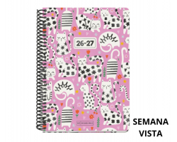 AGENDA ESCOLAR MR PLUS CATS A5 SV 26-27