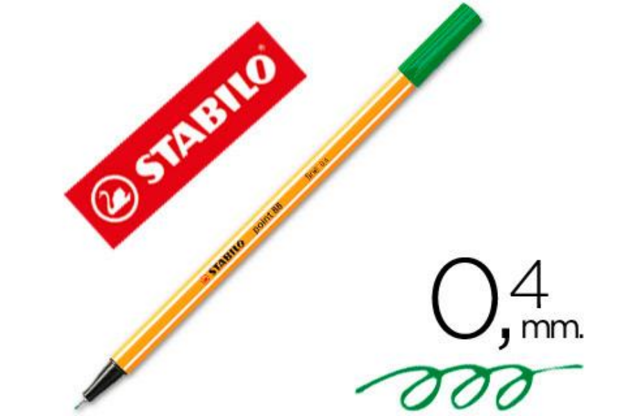 ROTULADOR STABILO POINT 88/43 VERDE HOJA