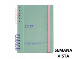 AGENDA ESCOLAR MR PLUS VERDE A5 SEMANAL 26-27 SV
