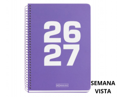 AGENDA ESCOLAR MR BASIC LILA A5 SV 26-27