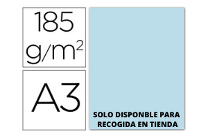 CARTULINA DIN A3 AZUL CIELO 185GR GUARRO