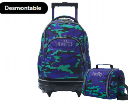 PACK MOCHILA CARRO + NECESER TOTTO AZUL SELI