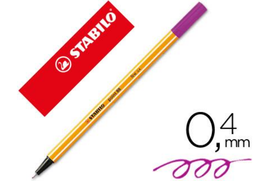 ROTULADOR STABILO POINT 88/58 CEREZA