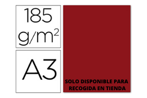 CARTULINA DIN A3 GRANATE 185GR GUARRO