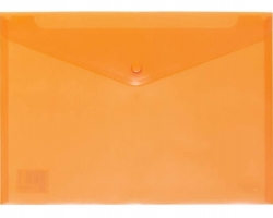 SOBRE DE PLÁSTICO A4 BROCHE DATABANK NARANJA