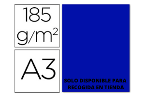 CARTULINA DIN A3 AZUL ULTRAMAR  185GR GUARRO