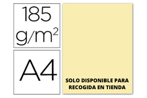 CARTULINA DIN A4 CREMA 185GR GUARRO -1UN