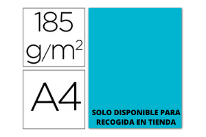 CARTULINA DIN A4 AZUL TURQUESA 185GR GUARRO -1UN