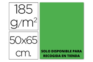CARTULINA GUARRO VERDE MANZANA  50x65CM -185GR. 1U