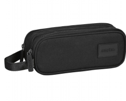 ESTUCHE DOBLE SAFTA NEGRO