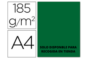 CARTULINA DIN A4 VERDE ABETO 185GR GUARRO -1UN