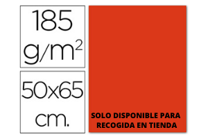 CARTULINA GUARRO TOMATE  50x65CM -185GR. 1UN