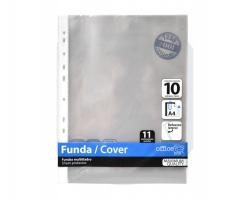 FUNDAS OFFICE MULTITALADRO A4 10 UNIDADES
