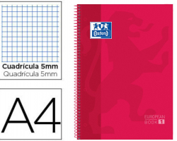 CUADERNO OXFORD EUROPEAN BOOK ROJO 